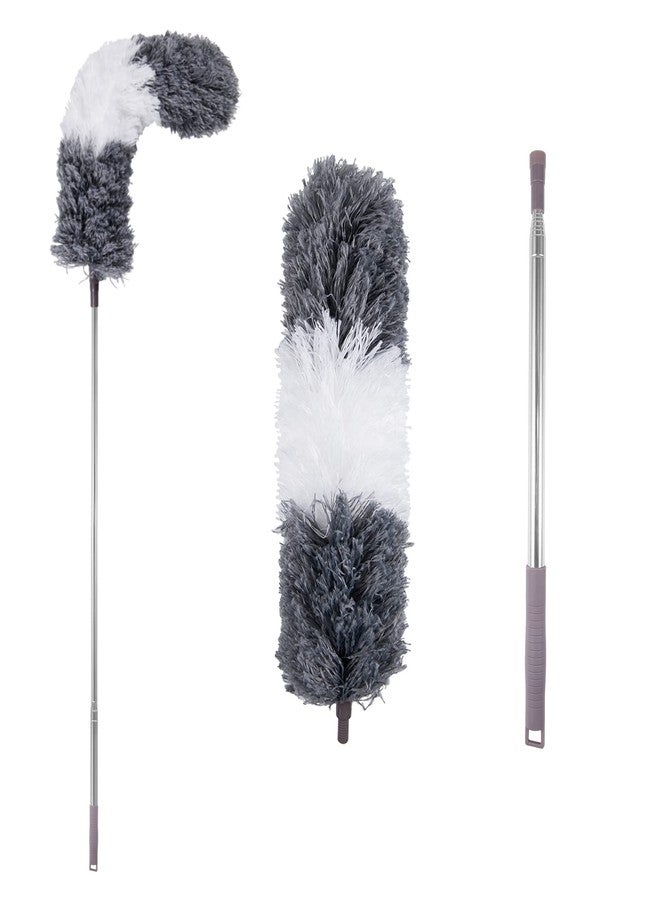 UPPERCUT Microfiber Duster, with Extension Pole(Stainless Steel) 30 to 100 Inches, Washable Lightweight Dusters, Reusable Bendable Dusters for Cleaning Ceiling Fan, High Ceiling, Blinds, Furniture, Cars - Image 1